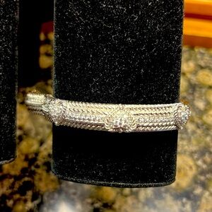 Judith Ripka Sterling Silver Cuff Bracelet. Like new, 46g
